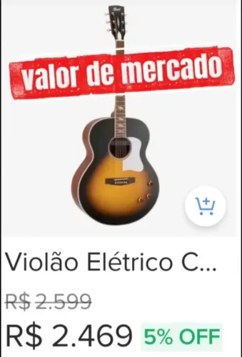 Violão elétrico cort retrô muito novo.