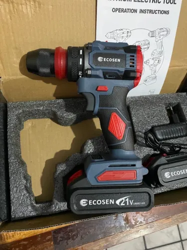Furadeira Com Chave De Fenda Sem Escovas 21v Ecosen 2 Baterias