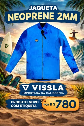 Camisa manga longa neoprene Vissla para surf 