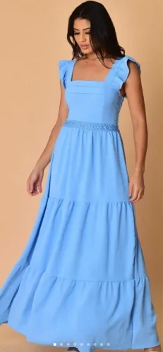 Vendo vestido azul novo