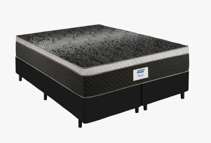 Cama box Queen GAZIN molas 158x198 Opala # 10x sem juros no cartão