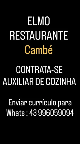 Contrata-se auxiliar de cozinha em Cambé
