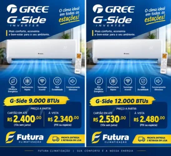 Ar-Condicionado Gree G-Side A partir de R$2.400,00