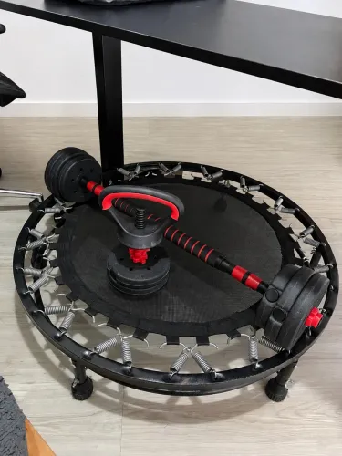 Kit Academia em Casa - Jump + Barra com Anilhas