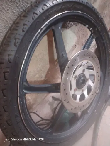 Roda de liga leve da biz completa dianteira freio a disco