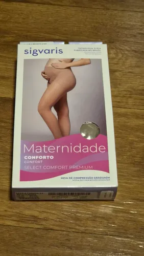 Meia de compressão de maternidade sigvaris. Tamanho M2.