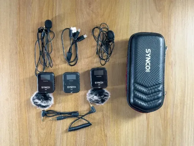 Microfone Lapela Duplo Sem Fio Synco G2 A2