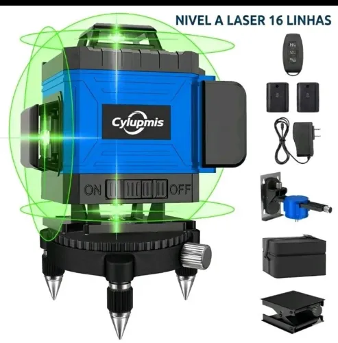NÍVEL LASER DE 16 LINHAS, COMPLETO, ENTREGO