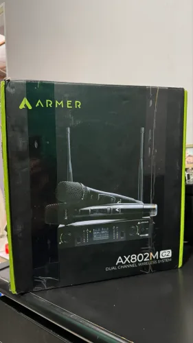 Microfone sem fio duplo Armer ax802m g2