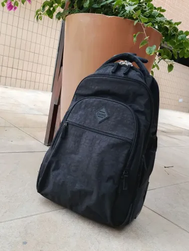 Mochila Escolar Sestini Preta com Rodinhas