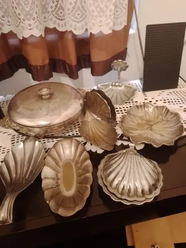 Peças  antigas  sete peças de pratas