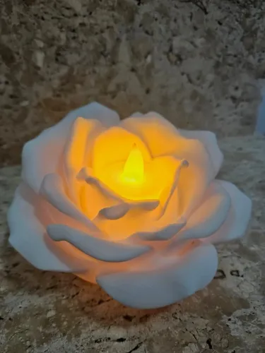 ? Porta Velas Rosa LED | Decoração Elegante em Impressão 3D