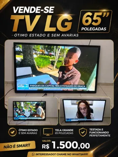 TV LG 65 polegadas muito boa sem avaria