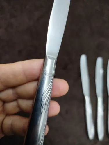 Lote com 6 facas antigas da marca Rádio Inox