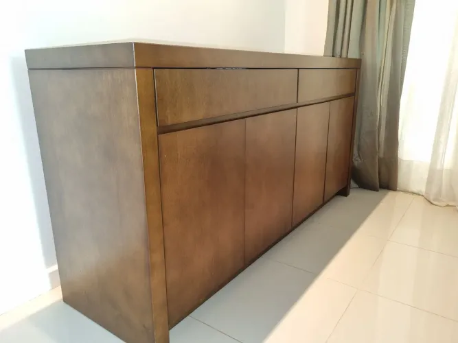 Aparador/Balcão Buffet para 9Sala de Jantar em MDF  amadeirado