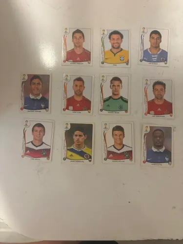 11 figurinhas de craques da copa de 2014- figurinhas especiais