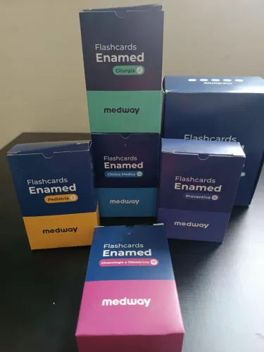 Kit 5 flashcards ENAMED com card extra de ECG