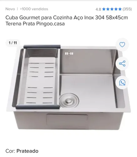 Cuba de inox