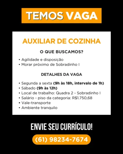Auxiliar de cozinha