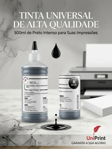 Tinta para impressora epson e hp 500ml