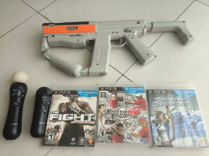 Arma Sharp shooter PS3 Killzone 3 + jogos + controles