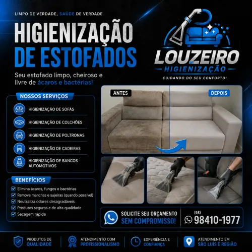 Limpeza e higienização de estofados