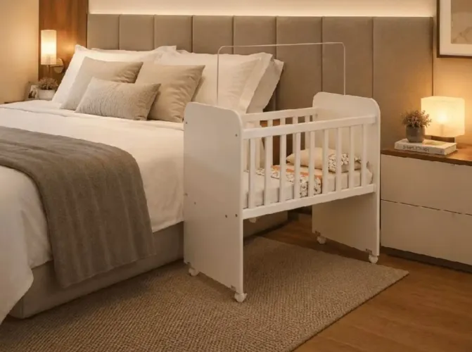 Mini Berço 100% MDF com colchão
