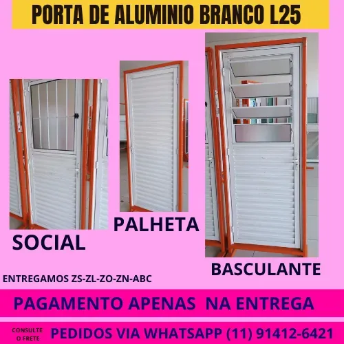 porta L25 palheta branca 2.10 por 0,70 