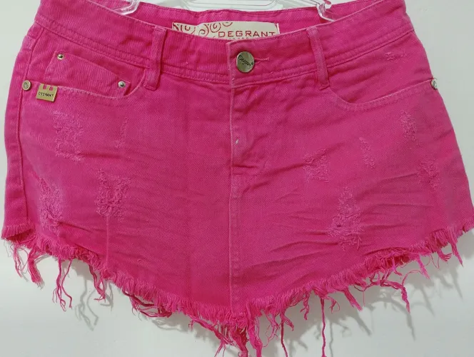 Short jeans rosa destroyed ? Degrant<br>
