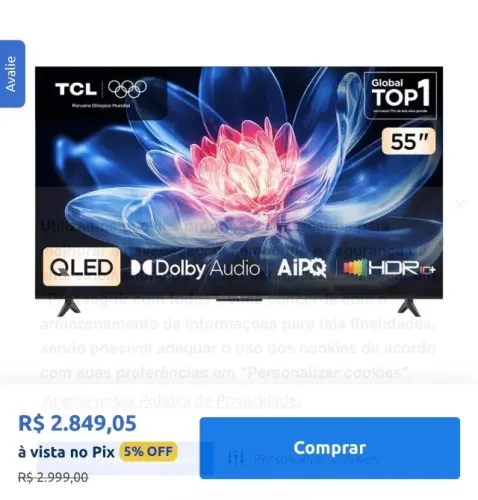 TV LCD QLED 55