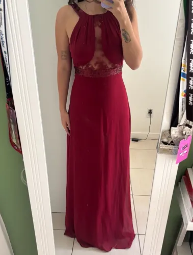 vestido vermelho de festa elegante