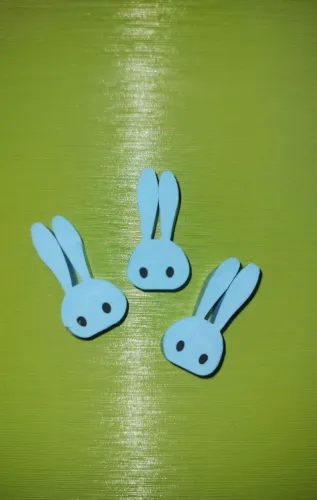 Trio de borrachas de coelho