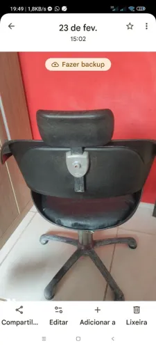 Cadeira hidráulica para salão