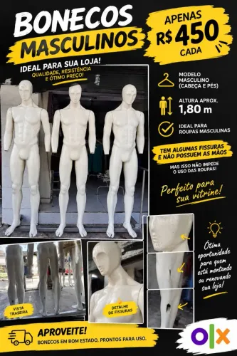 Vende-se manequins masculino.