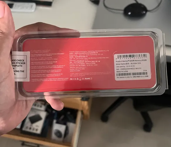 Memória RAM 8 gb DDR4 3200 Mhz