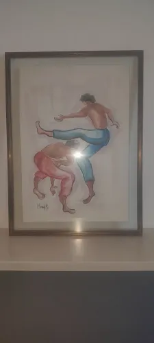 Quadro Capoeira - Moldura em metal e vidro reforçado 