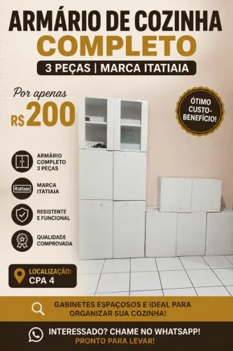 Armário de cozinha aço Itatiaia