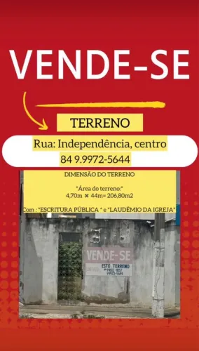 Terreno em Pau dos Ferros enfrente a playboy na av independência
