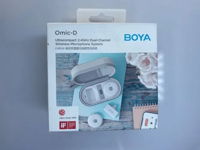 Microfone Sem Fio Boya Omic-d Lapela P/ios Branco