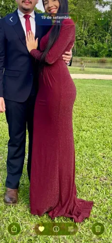 Vestido de festa marsala (madrinha)