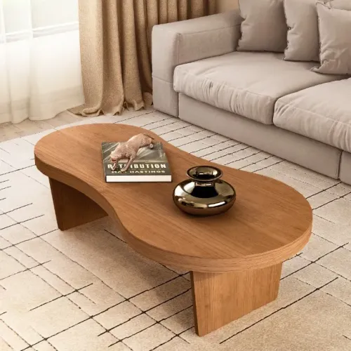 Mesa de Centro Design Inovador Cor Cinamomo em até 6x