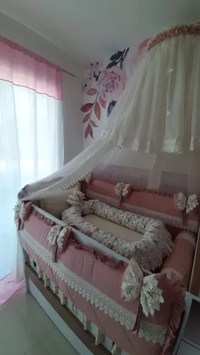 Kit Berço Luxo com renda Guipir