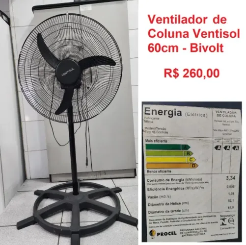 Ventilador de Coluna Ventisol 60cm Bivolt