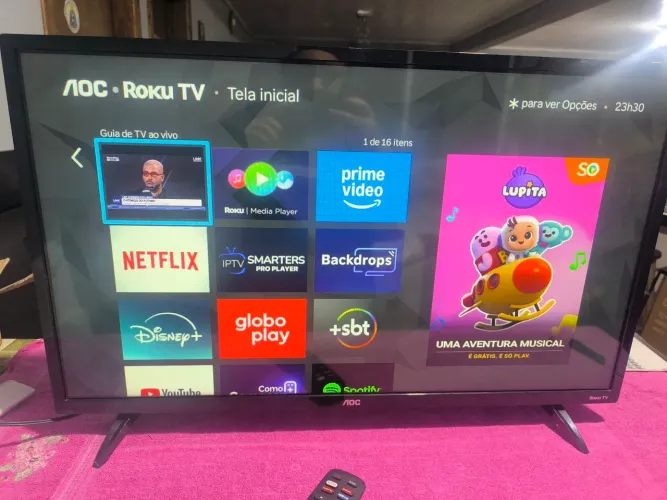 Tv AOC 32 polegadas smart Roku