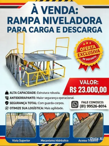 RAMPA NIVELADORA PARA CARGA E DESCARGA 