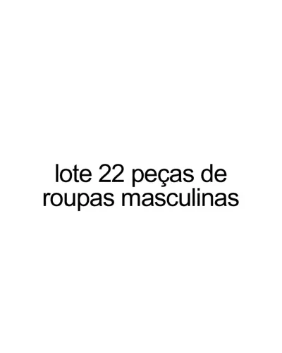 LOTE COM 22 PEÇAS DE ROUPA MASCULINA
