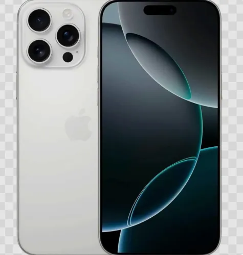 iPhone 16 pro max na cor titânio branco,