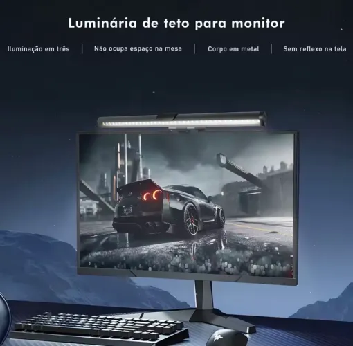 Luminária LED para Monitor 30cm - Barra de Luz USB