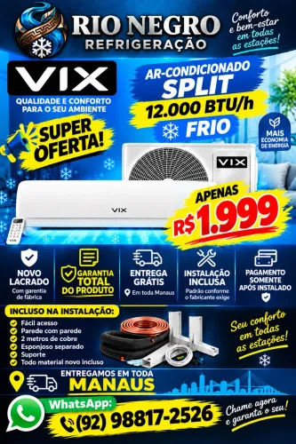 Ar-condicionado split 12.000 Novo Lacrado com instalação