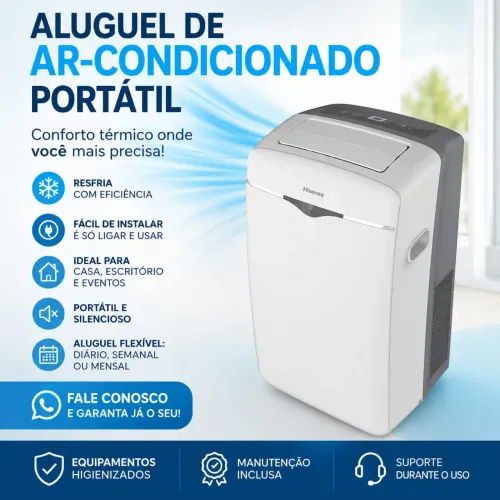 Alugue aqui seu ar-condicionado portátil